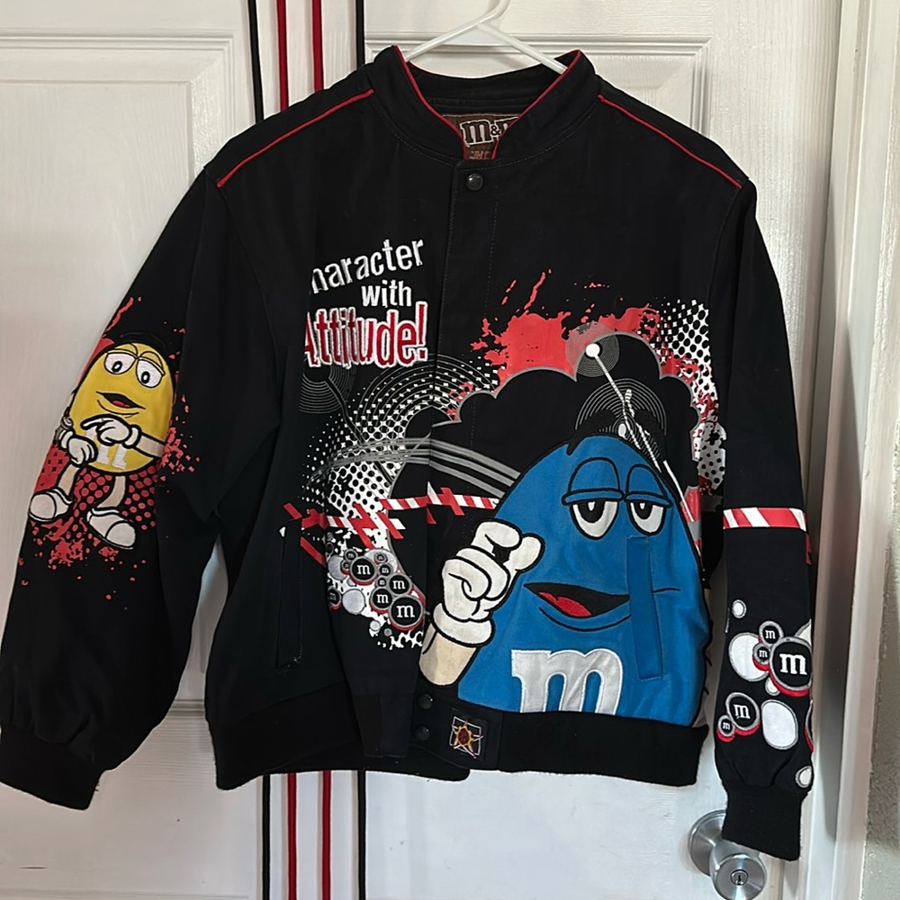 M$M’s Jean jacket black with multiple colors size 2xl (13-14)